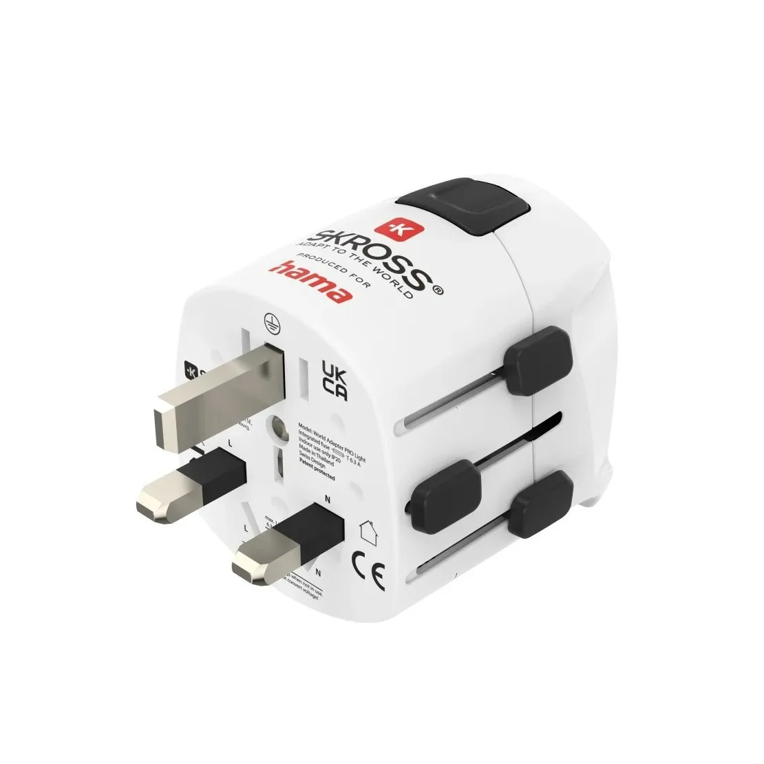 Hama Wereldreisadapter World Travel Pro Light, 3-polig