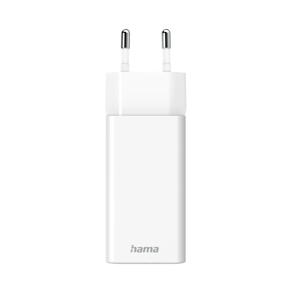 Hama Snellader, GaN, 1x USB-C PD, 1x USB-A QC, mini-oplader, 65 W Wit