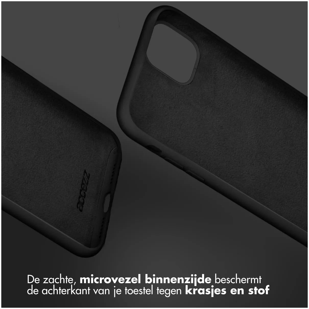 Accezz Liquid Silicone Backcover Samsung Galaxy Z Fold 5 Zwart