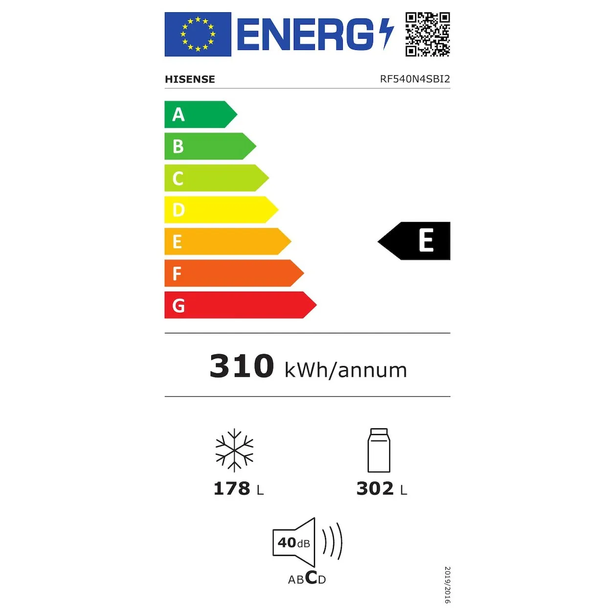 Hisense RF540N4SBI2 Zilver