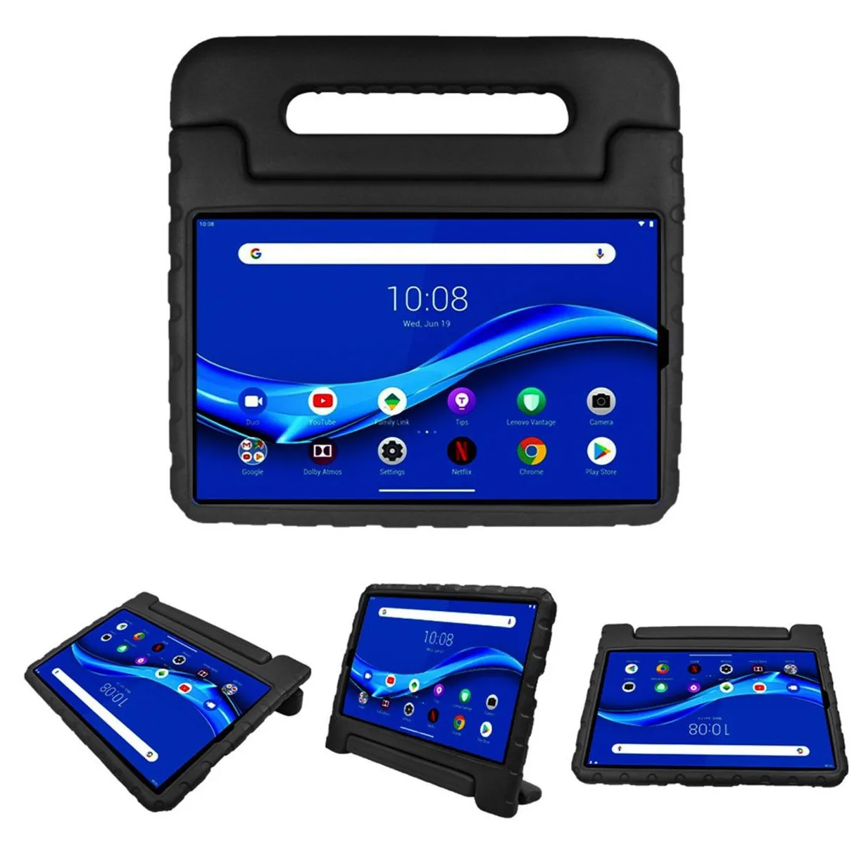 Accezz Kidsproof Backcover met handvat voor Lenovo Tab M10 Plus Zwart