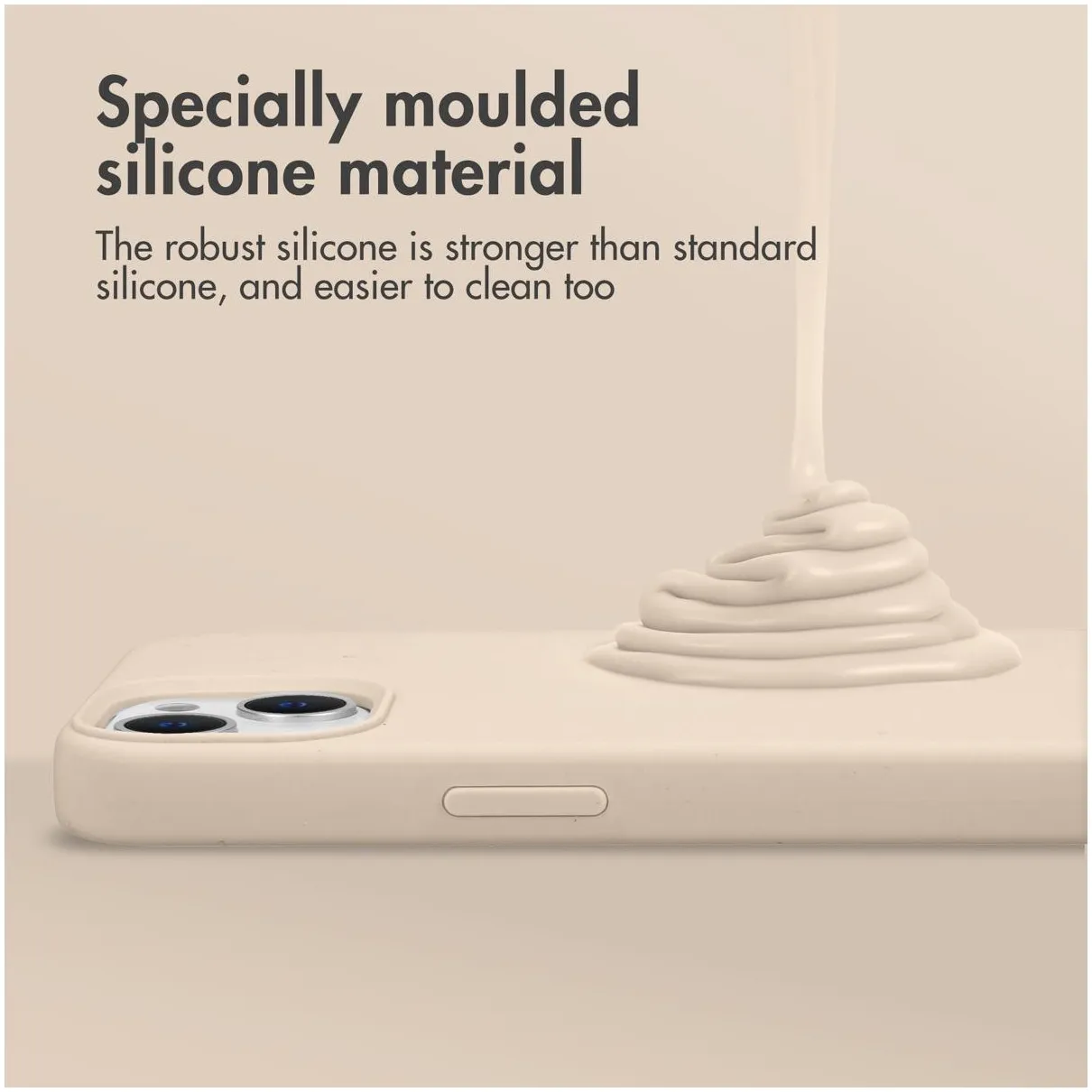 Accezz Liquid Silicone voor Apple iPhone 12 (Pro) Bruin