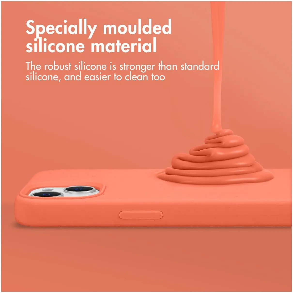 Accezz Liquid Silicone voor Apple iPhone 13 Oranje