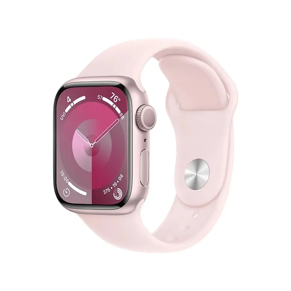 Apple Watch Series 9 41mm Roze Aluminium Sportband S/M Lichtroze