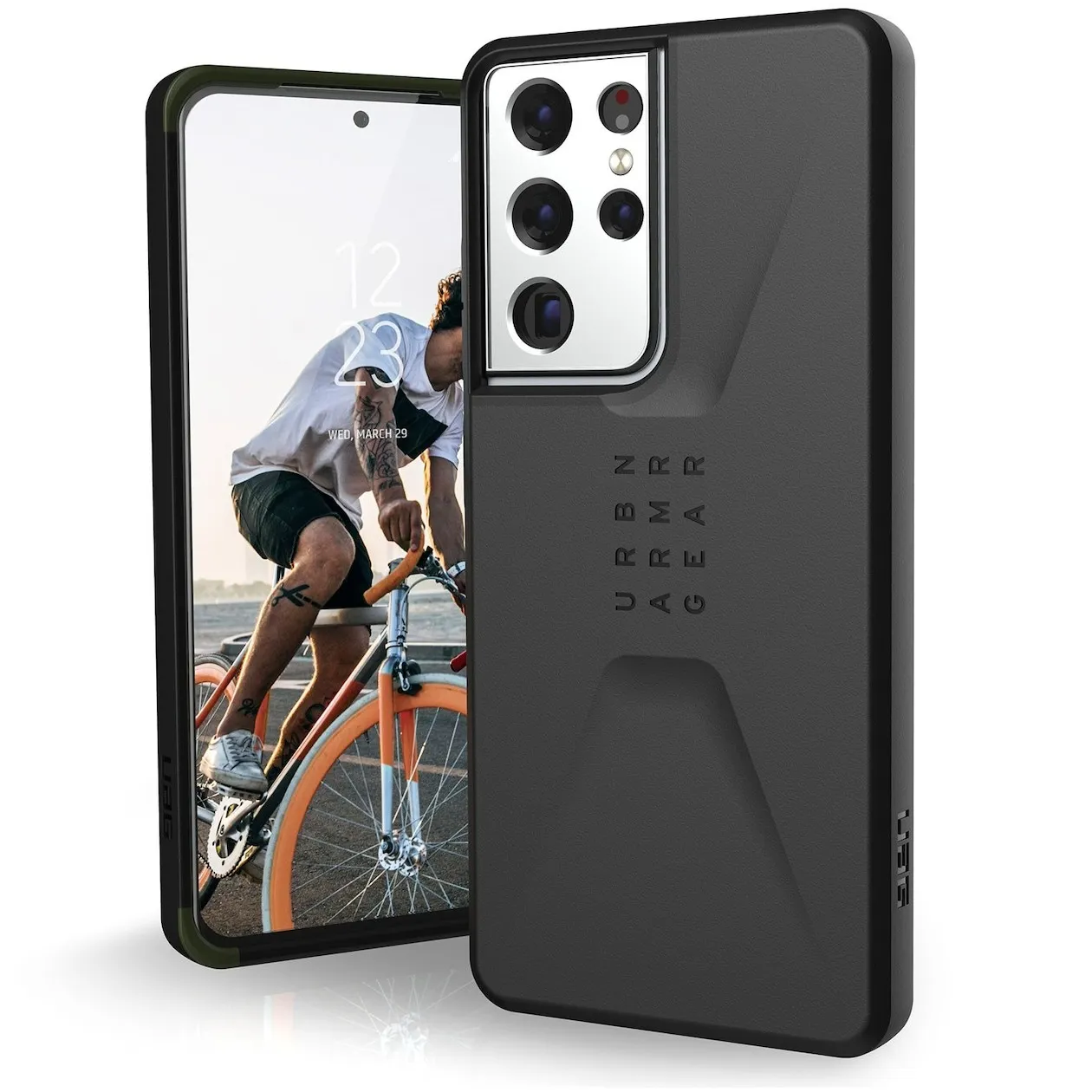 UAG Civilian Backcover Samsung Galaxy S21 Ultra Zwart