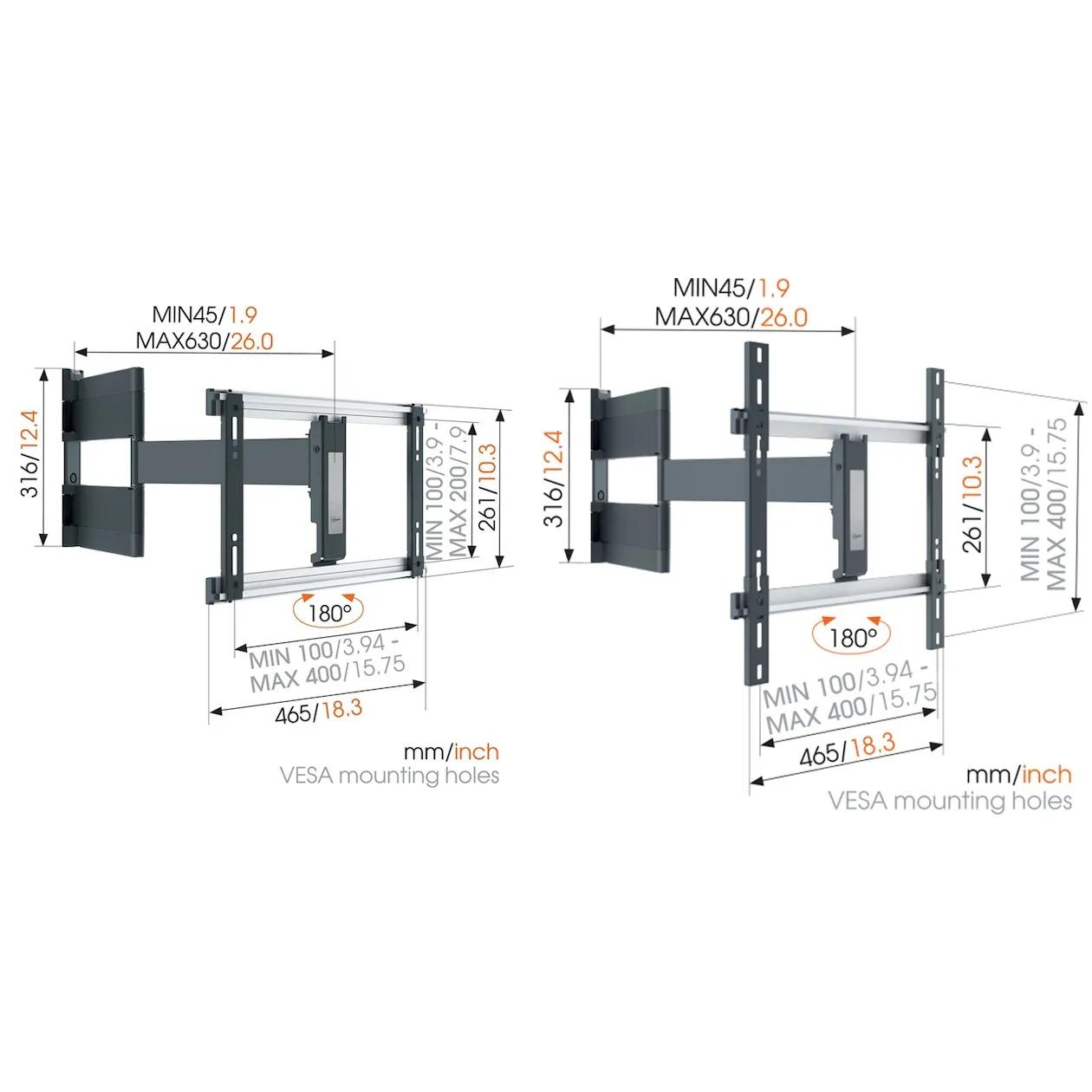 Vogels THIN 546 Zwart