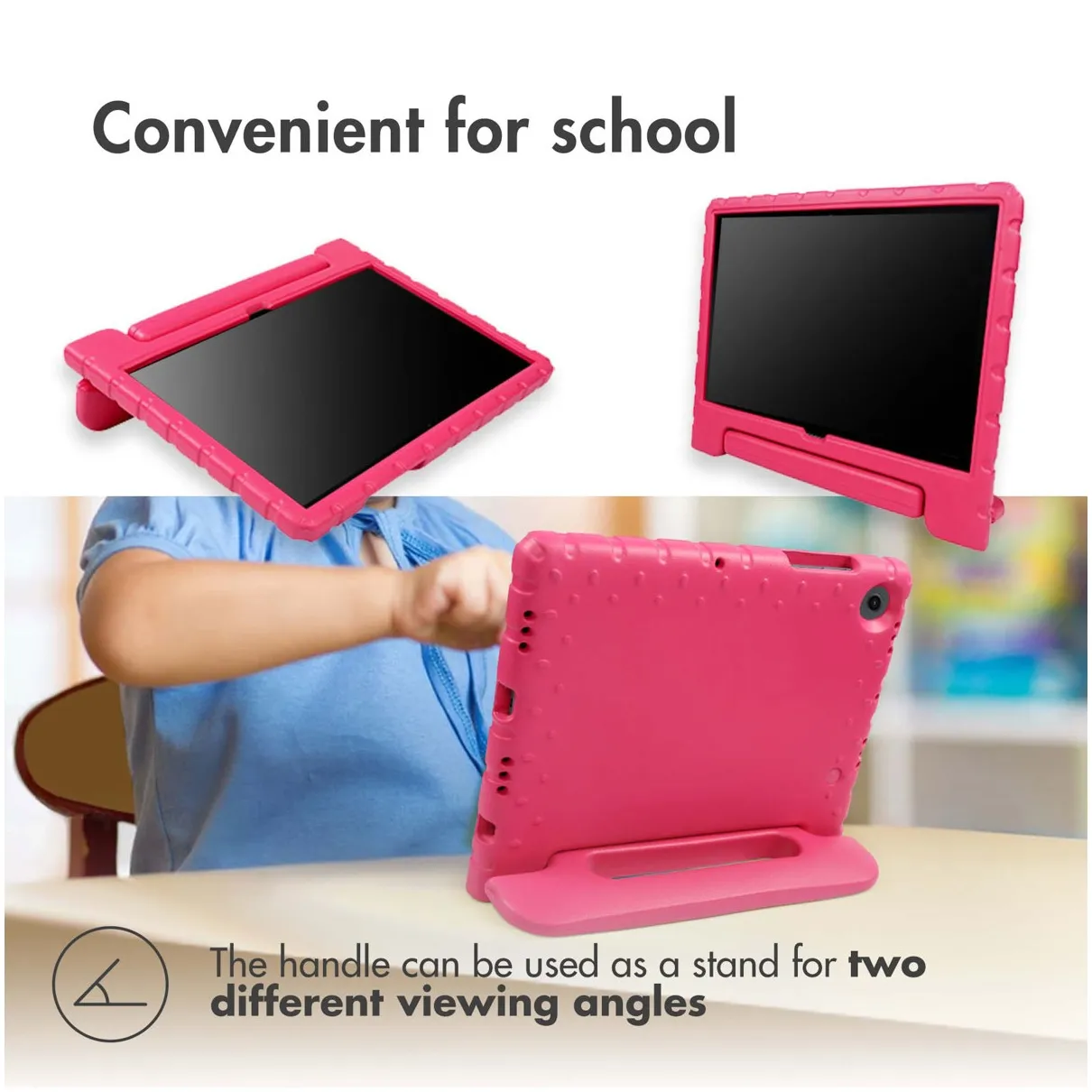 Accezz Kidsproof Backcover met handvat Samsung Galaxy Tab A9 Roze