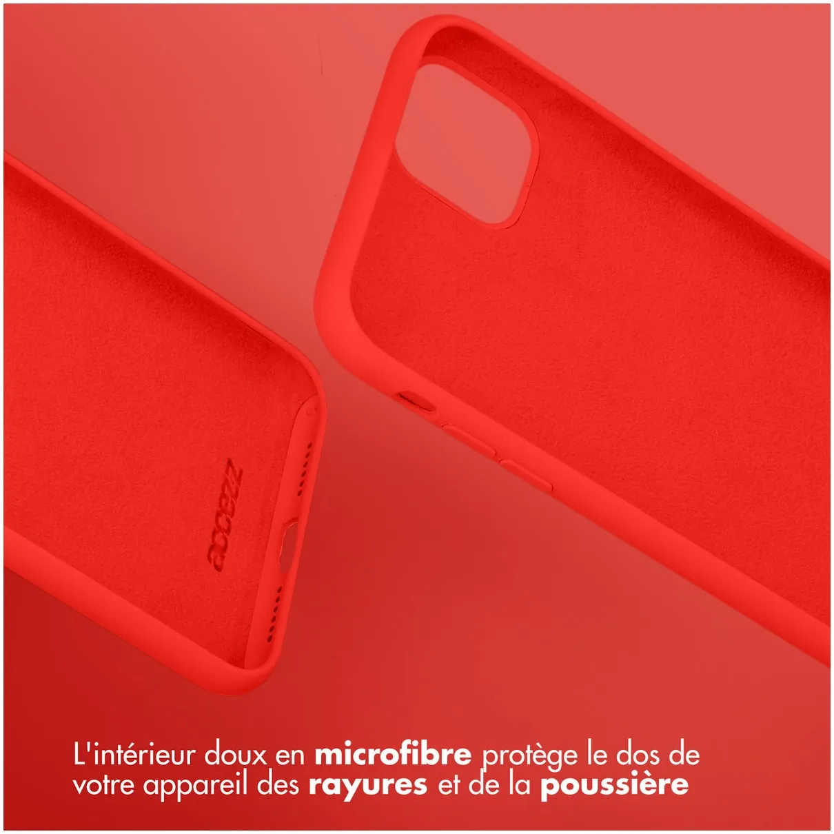 Accezz Liquid Silicone Backcover iPhone 15 Pro Max Rood