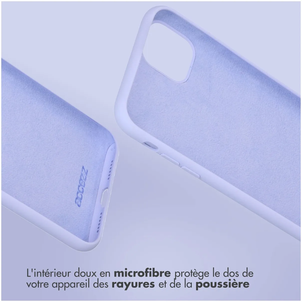 Accezz Liquid Silicone Backcover iPhone 15 Paars