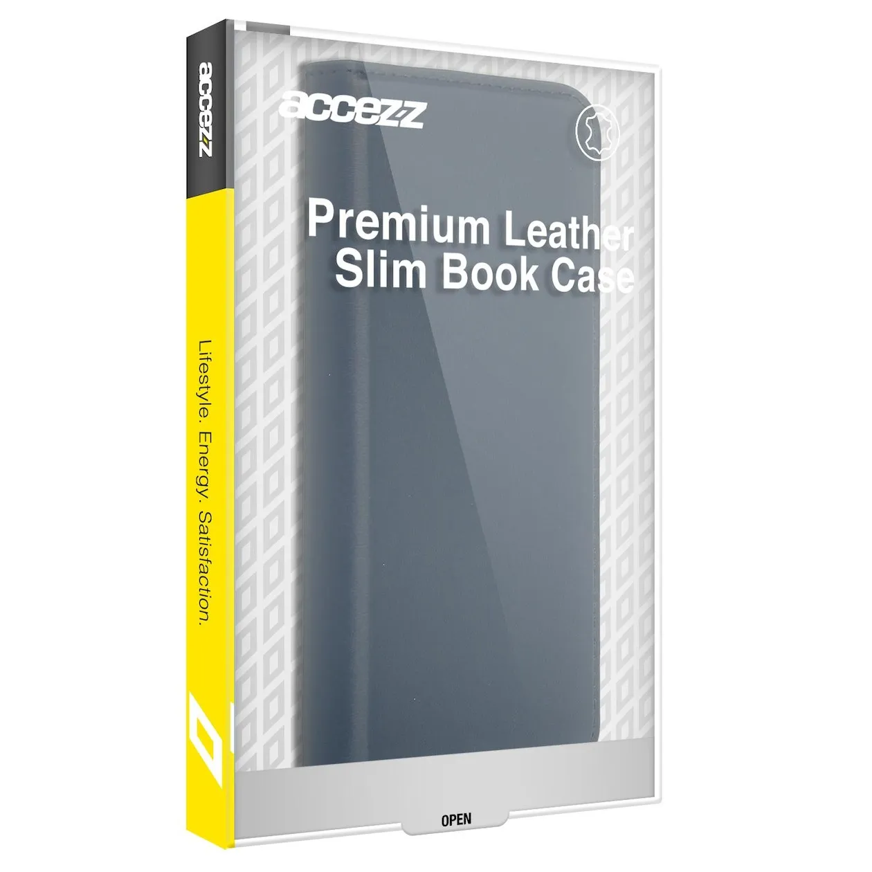 Accezz Premium Leather Slim Book Case voor Apple iPhone SE (2022 / 2020) / 8 / 7 / 6(s) Donkerblauw