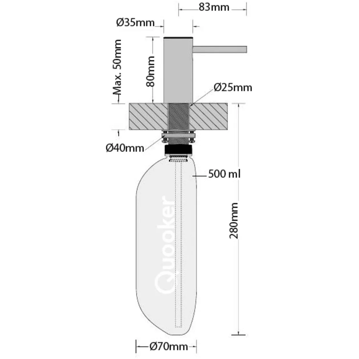 Quooker Zeeppomp Nordic Rose Koper