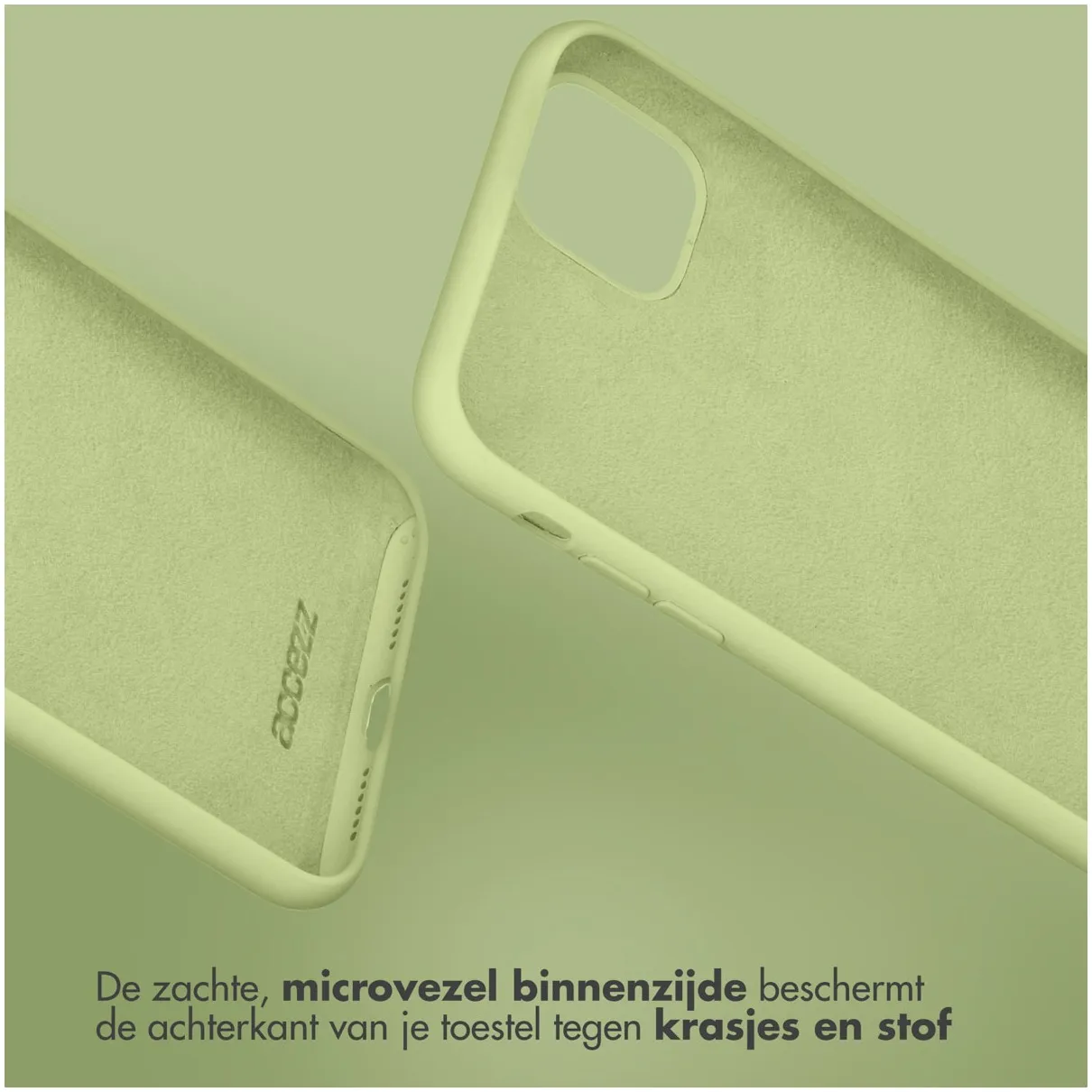 Accezz Liquid Silicone Backcover iPhone 15 Pro Max Groen