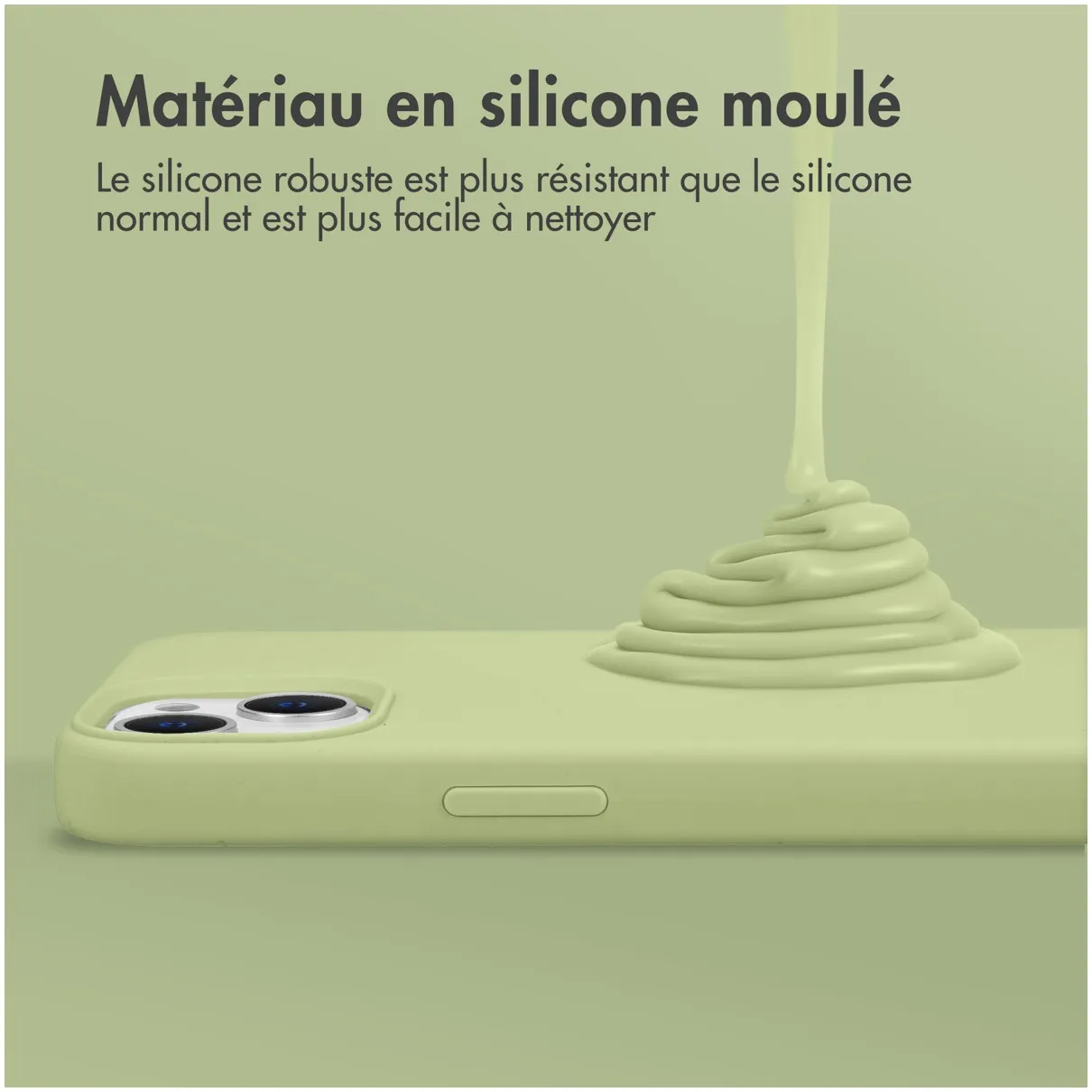 Accezz Liquid Silicone Backcover iPhone 15 Pro Max Groen