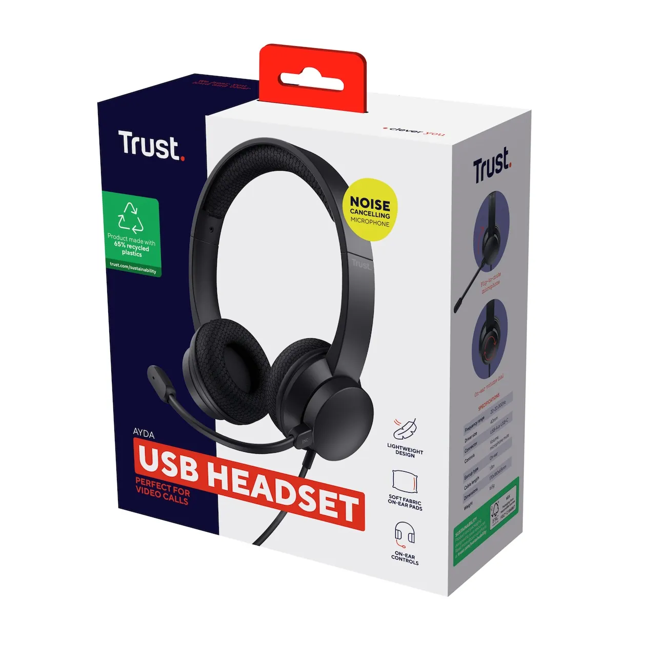 Trust Ayda ENC-headset voor pc (USB)