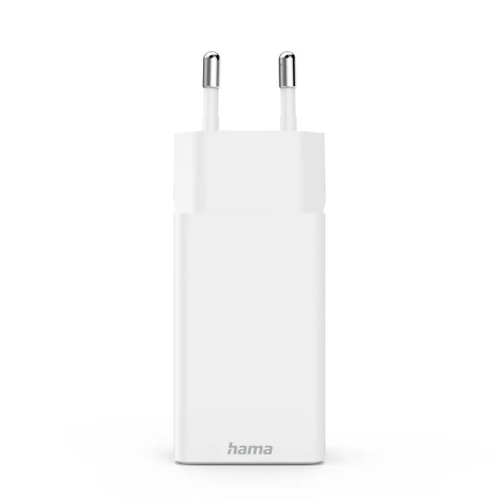 Hama Fast Charger GaN 1x USB-C PD 2x USB-A QC Mini-Charger 45 W Wit