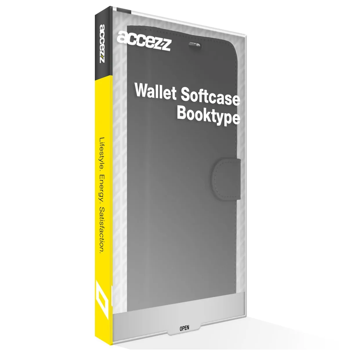 Accezz Wallet Softcase Bookcase iPhone 15 Pro Max Zwart