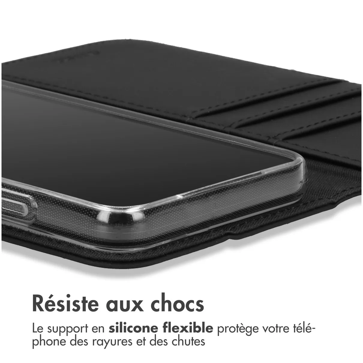 Accezz Wallet Softcase Bookcase iPhone 15 Plus Zwart