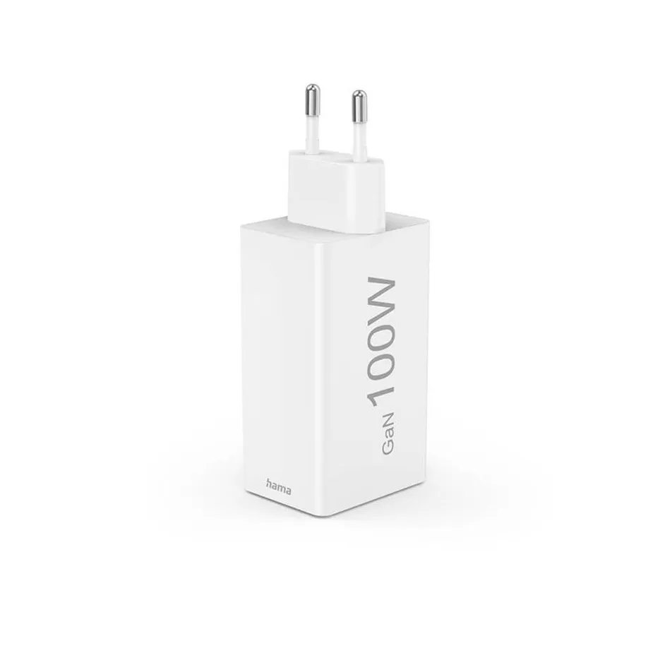 Hama Quick Charger GaN 2x USB-C PD 1x USB-A QC Mini-Charger 100 W Wit