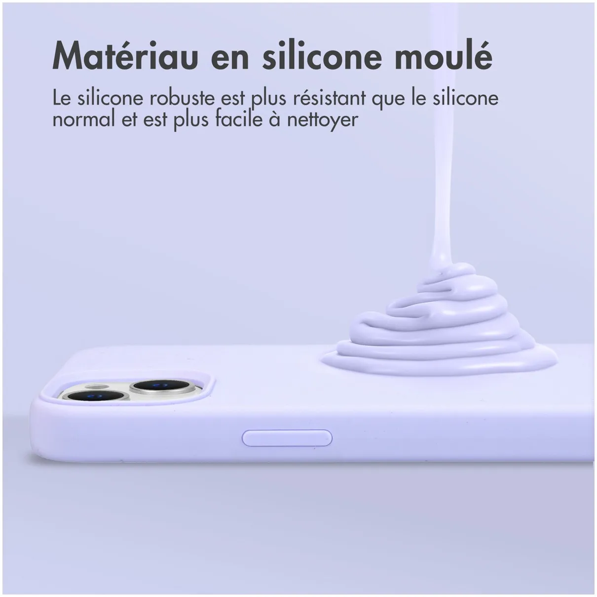 Accezz Liquid Silicone Backcover met MagSafe iPhone 15 Paars