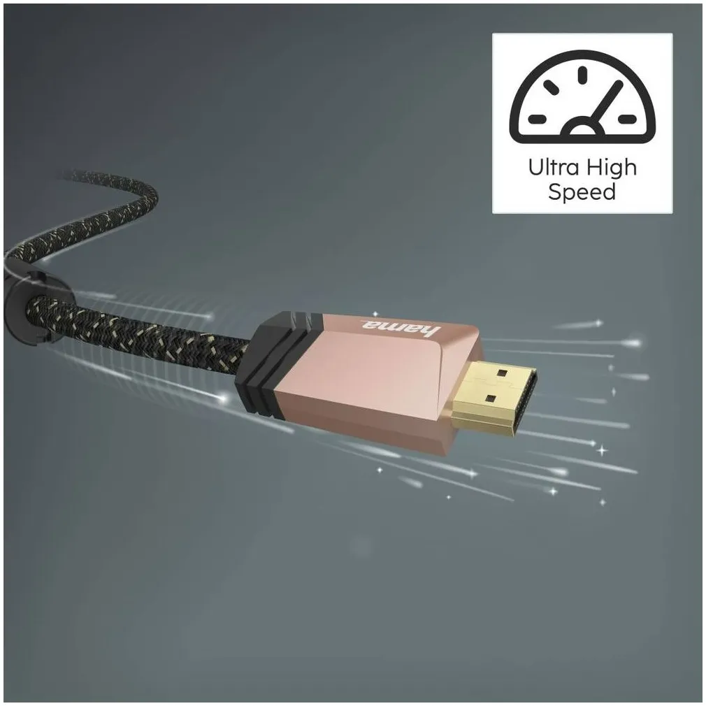 Hama Premium HDMI-kabel met ethernet, ferriet, metaal, 1,5 m