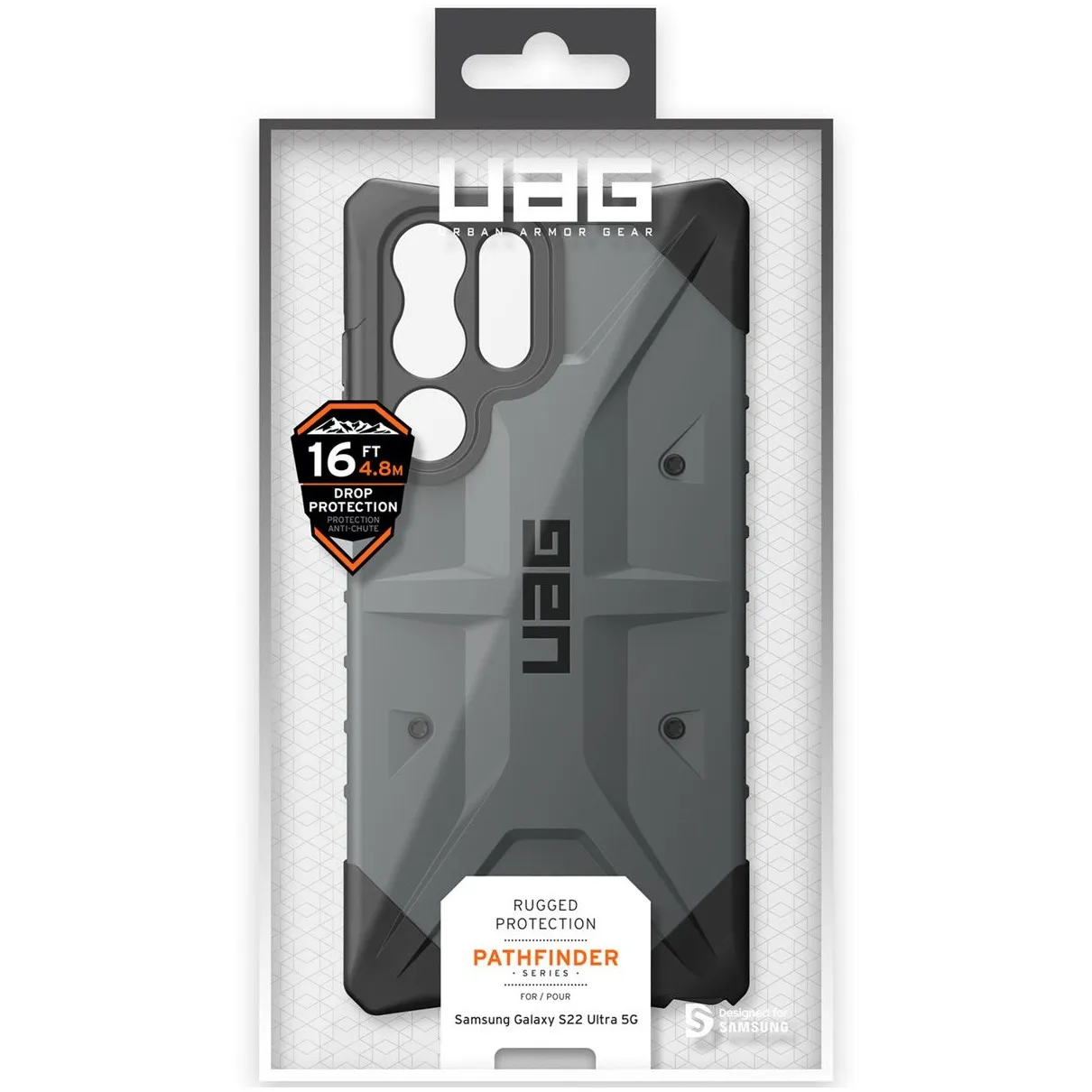 UAG Pathfinder Backcover Samsung Galaxy S22 Ultra Zilver