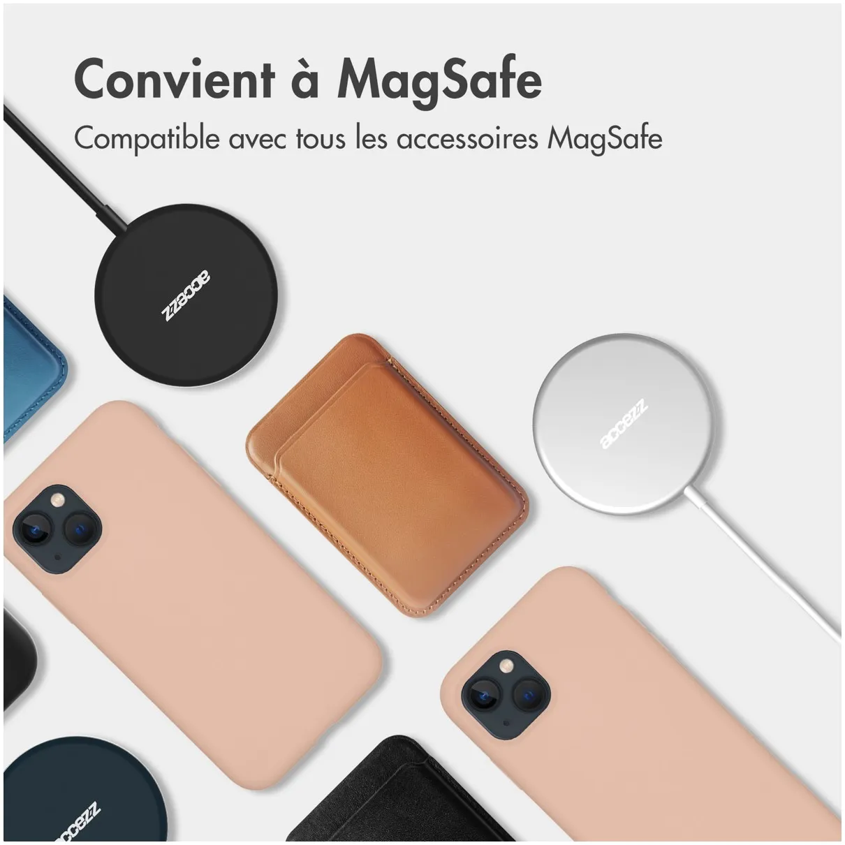 Accezz Liquid Silicone Backcover met MagSafe iPhone 15 Plus Roze