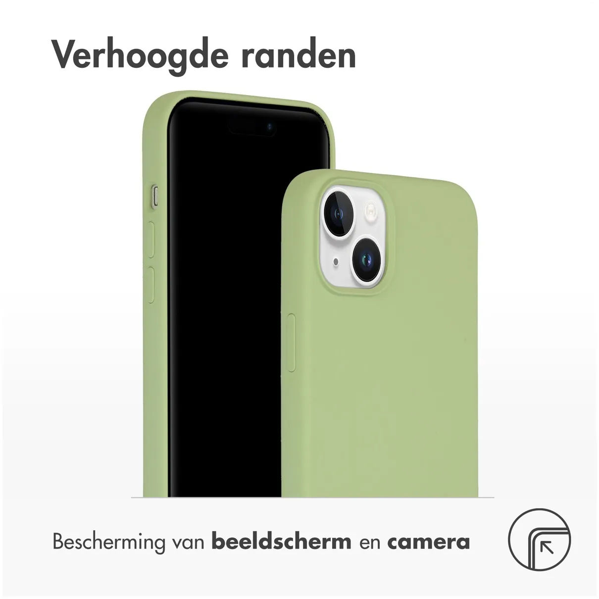 Accezz Liquid Silicone Backcover met MagSafe iPhone 15 Plus Groen