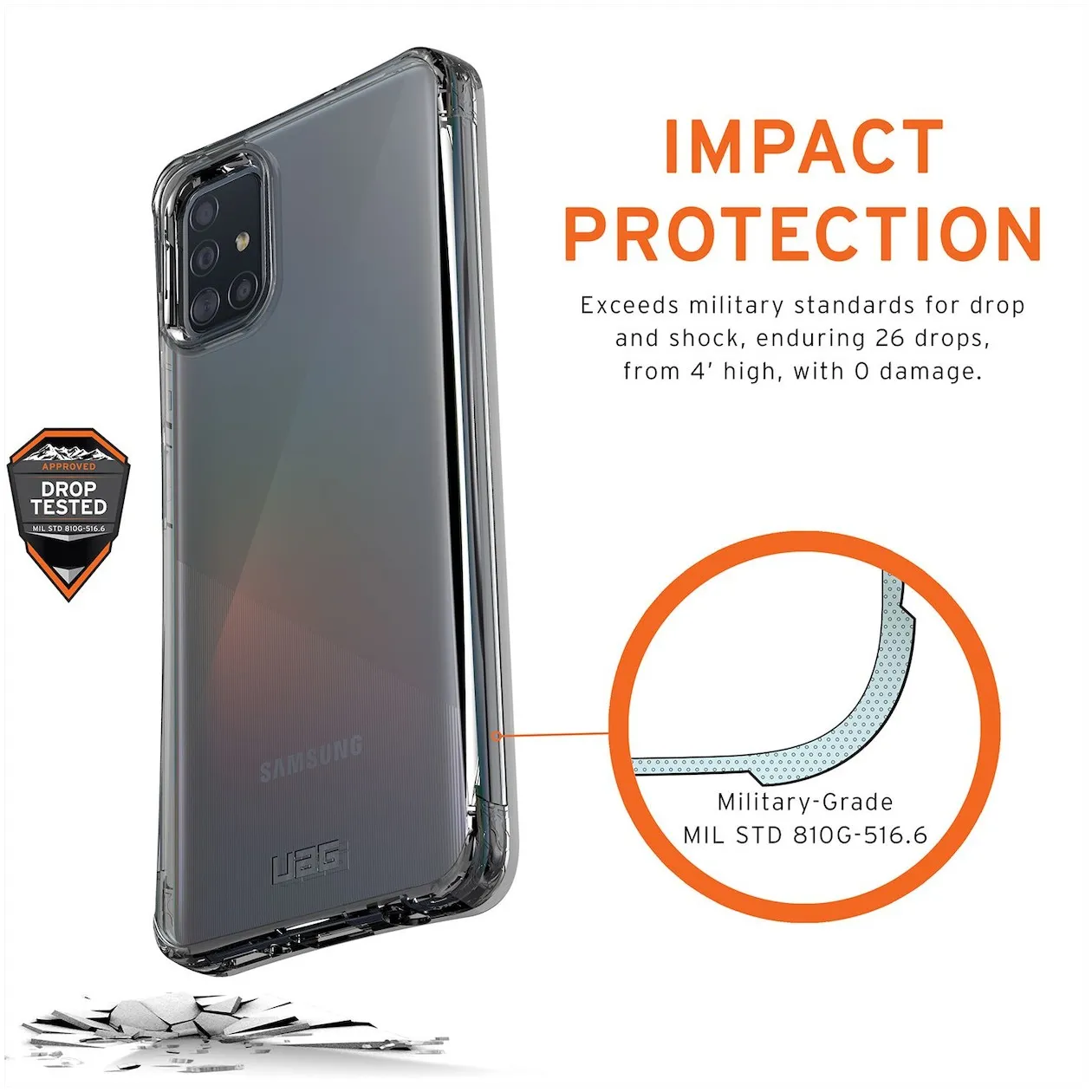 UAG Plyo Backcover Samsung Galaxy A51 Transparant