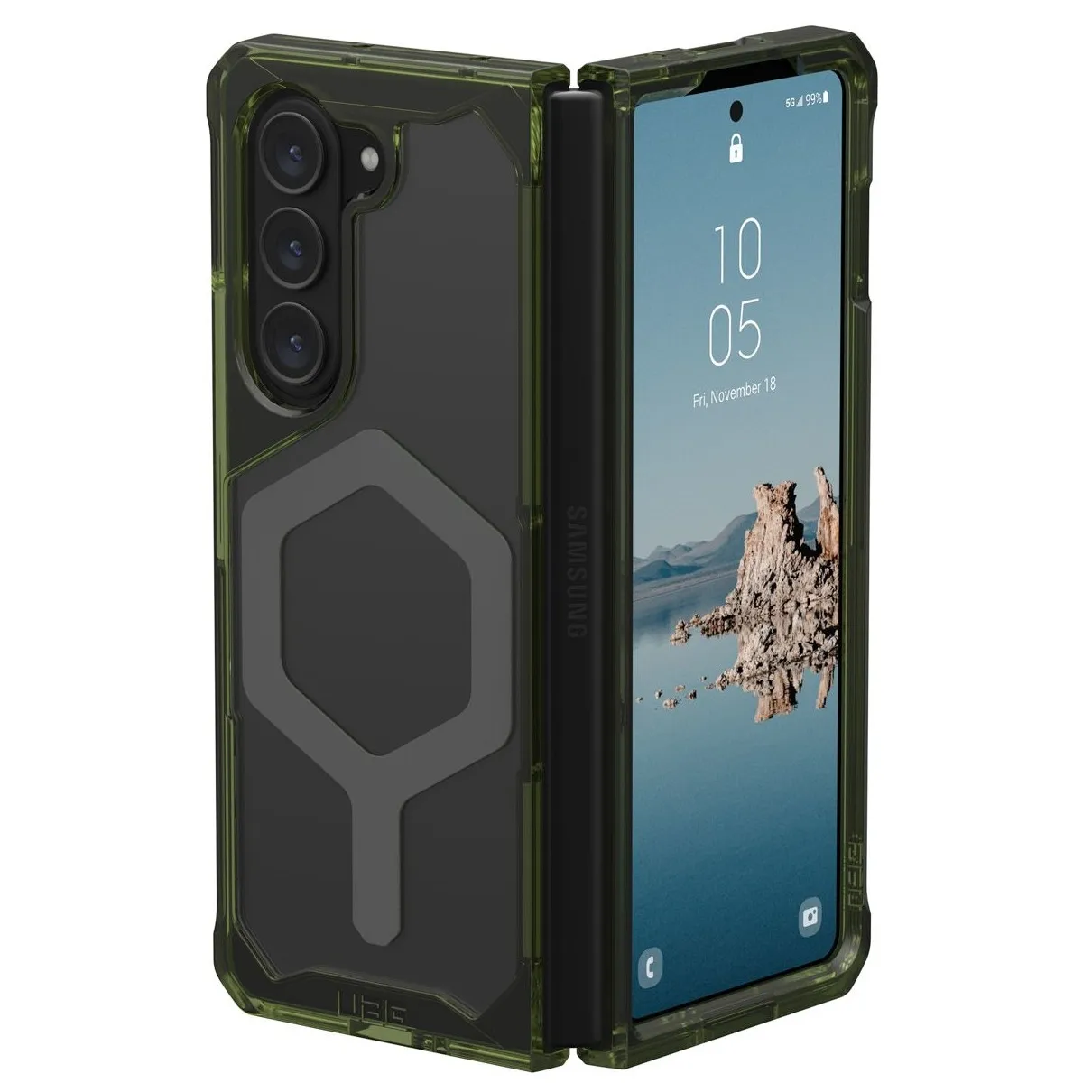 UAG Plyo Pro Backcover Samsung Galaxy Z Fold 5 Olijfgroen