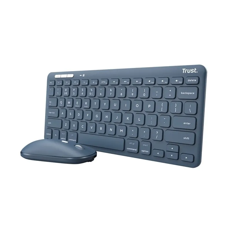 Trust Lyra Multi-Device Wireless Keyboard & Mouse Blauw