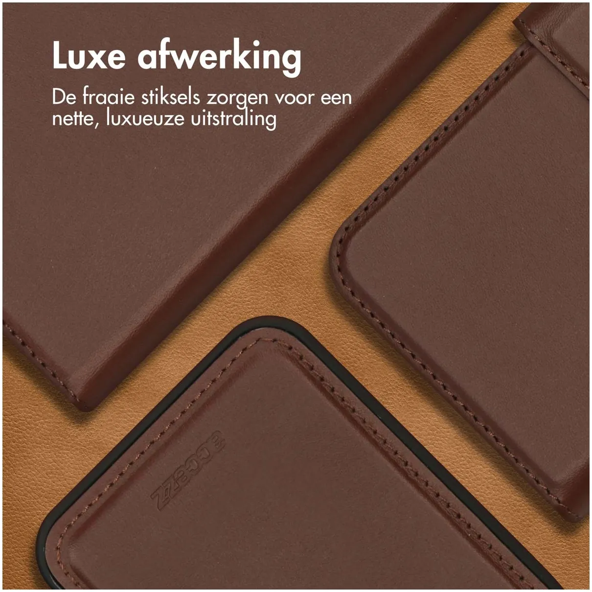 Accezz Premium Leather 2 in 1 Wallet Bookcase iPhone 15 Pro Max Bruin