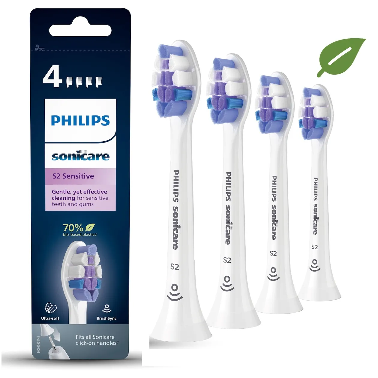 Philips Tandenborstelset / S2 Sensitive, 4 stuks / Sonicare