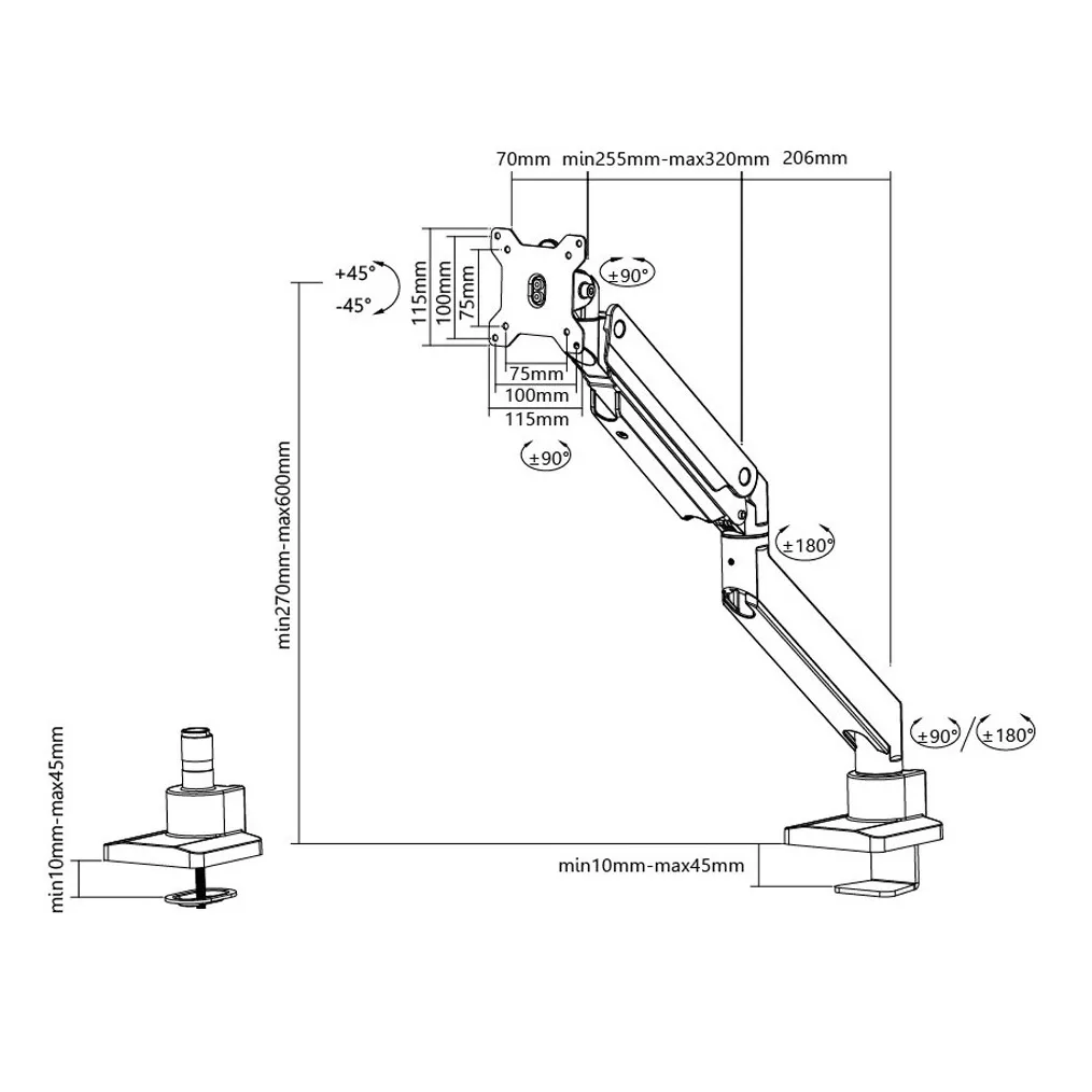 Neomounts NM-D775PLUS Zwart