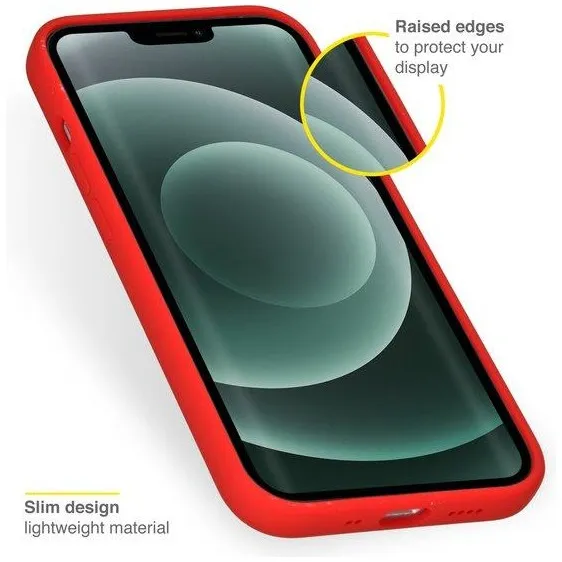 Accezz Liquid Silicone Backcover iPhone 13 Mini Rood