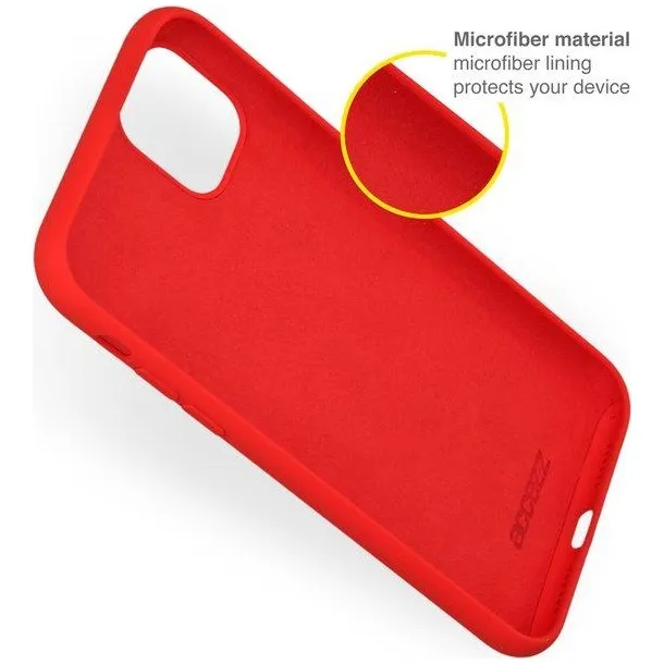Accezz Liquid Silicone Backcover iPhone 13 Mini Rood