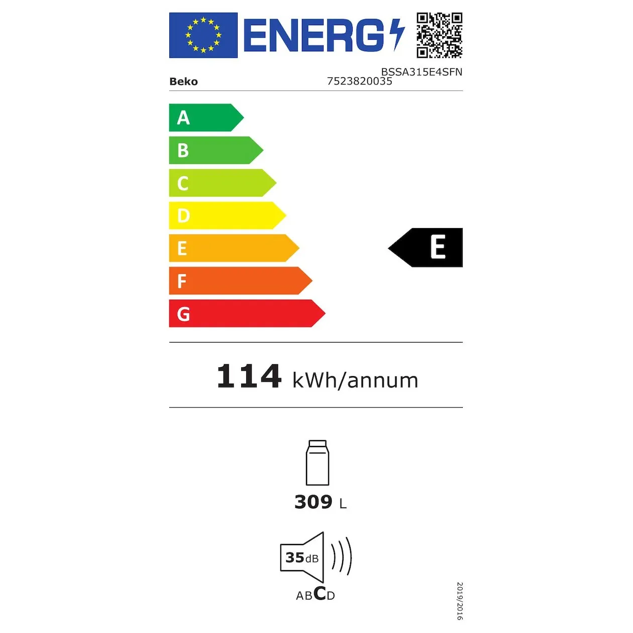 Beko BSSA315E4SFN