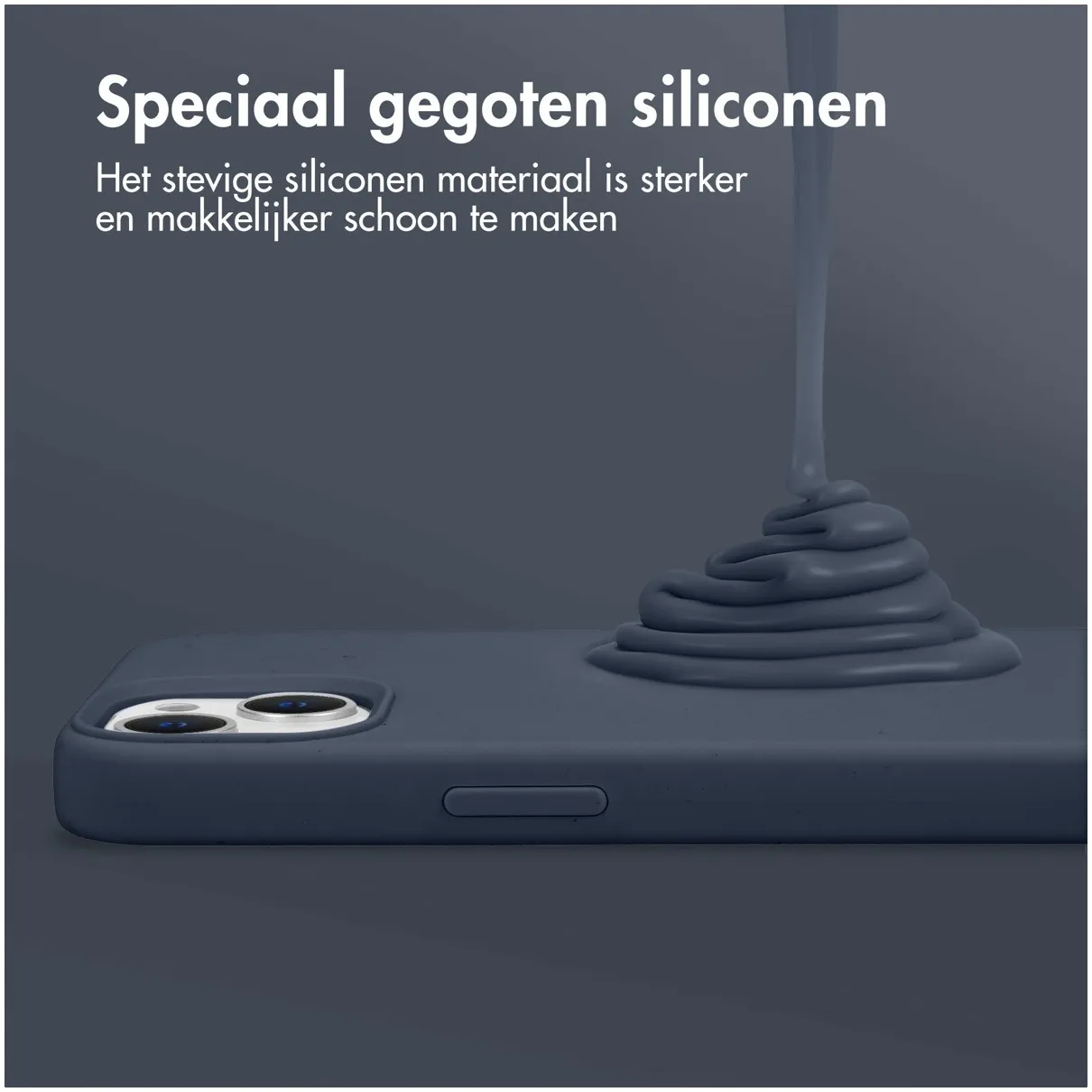 Accezz Liquid Silicone Backcover met MagSafe iPhone 13 Mini Donkerblauw