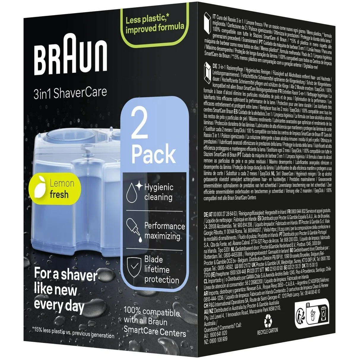 Braun 3-in-1 ShaverCare Reiniger 2 Pack