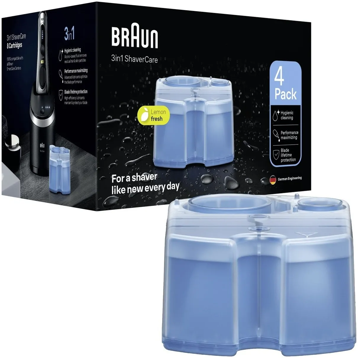 Braun 3-in-1 ShaverCare Reiniger 4 Pack