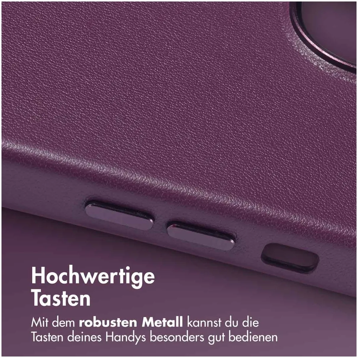 Accezz MagSafe Leather Backcover iPhone 13 Paars