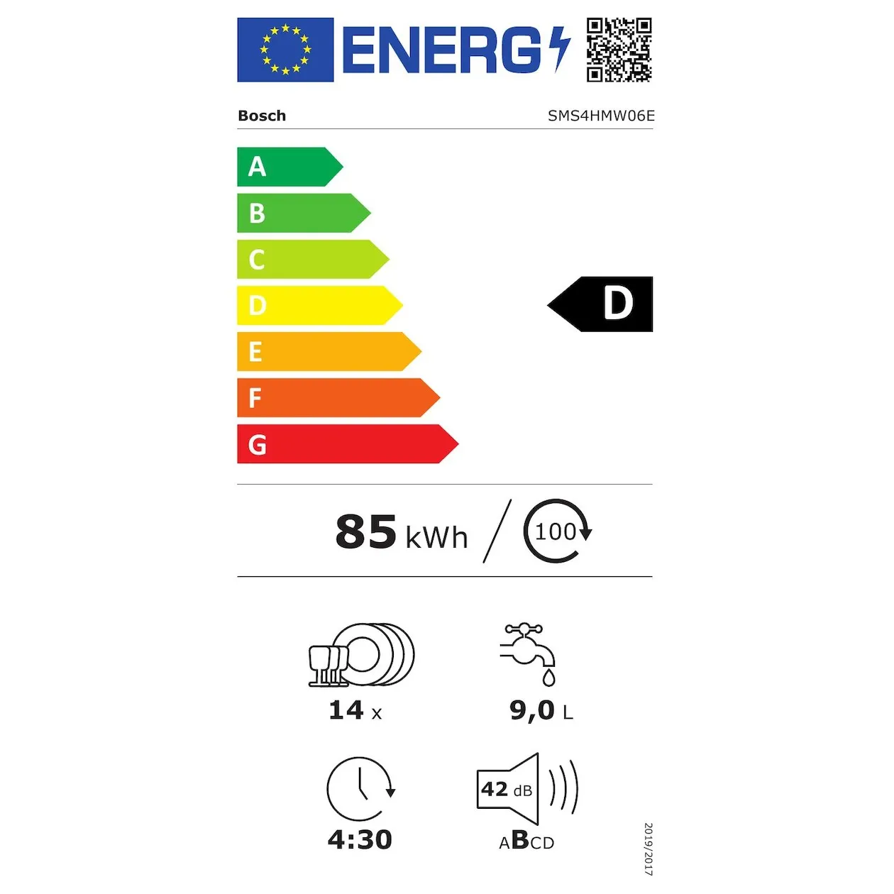 Bosch SMS4HMW06E Wit