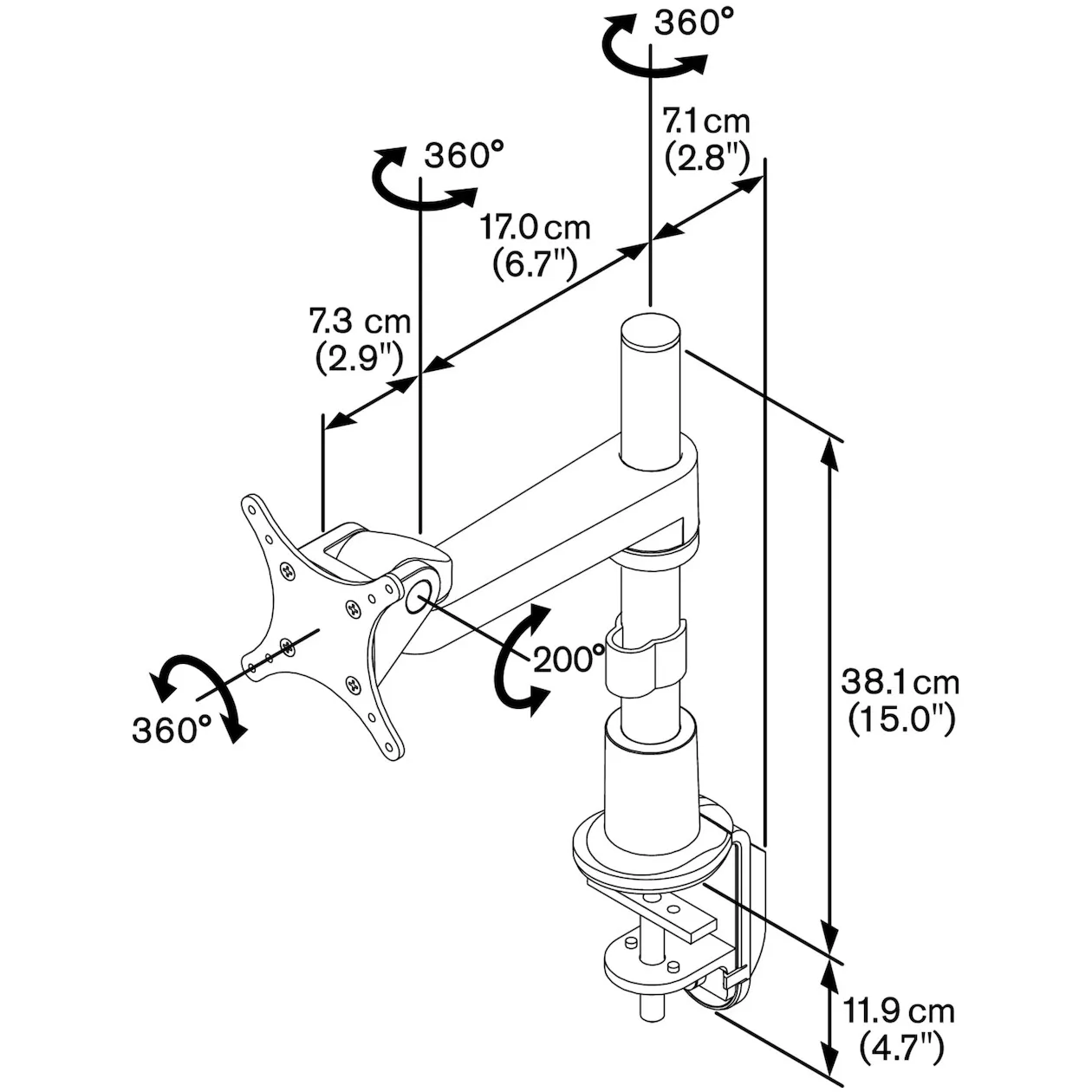 Vogels PFD 8522 Zilver