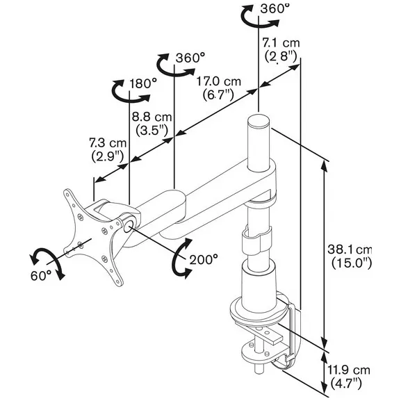 Vogels PFD 8523 Zilver