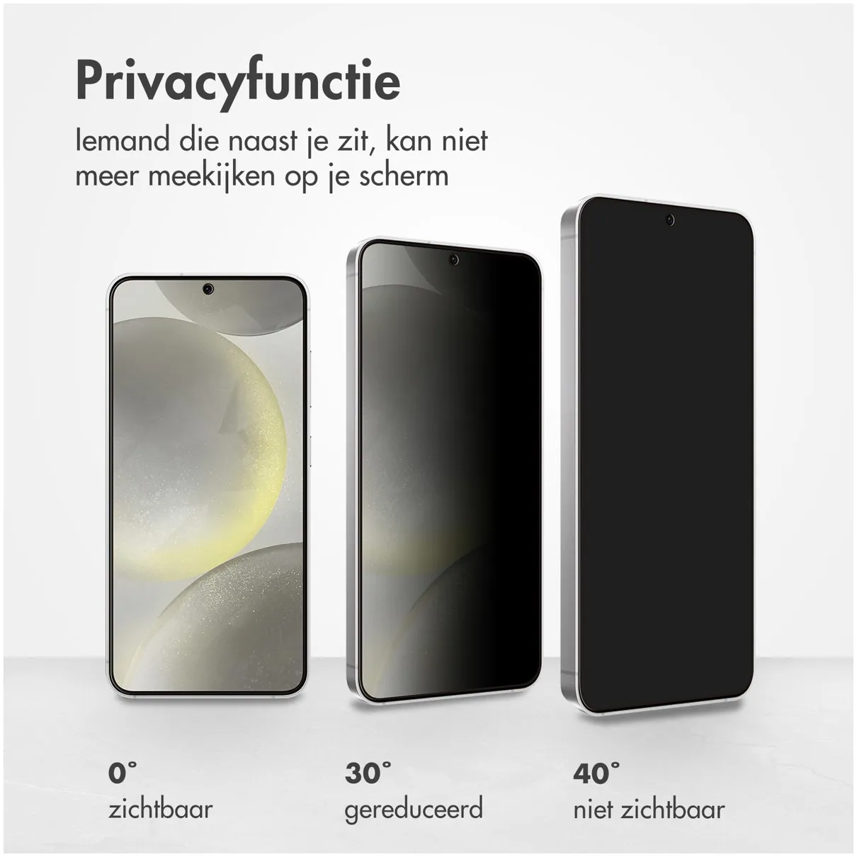 Accezz Gehard Glas Privacy Screenprotector Samsung Galaxy S24 Transparant
