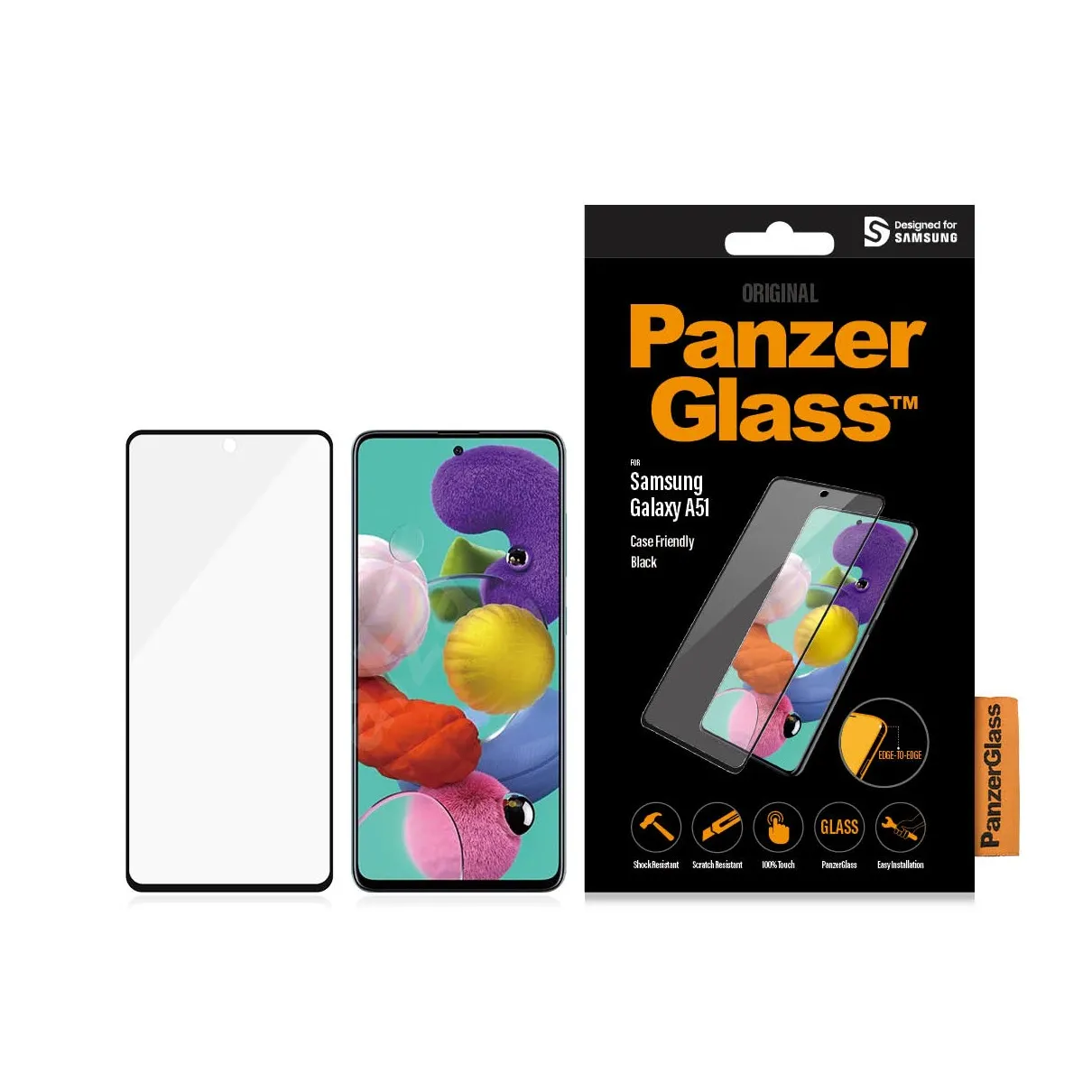 PanzerGlass Samsung Galaxy A51 Case Friendly Zwart