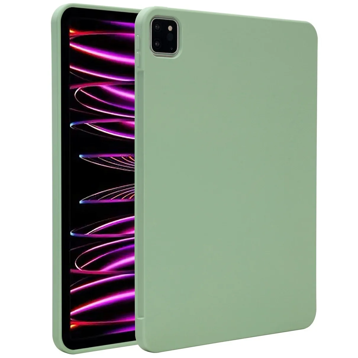 Accezz Liquid Silicone Backcover met penhouder iPad Pro 11 (2018 - 2022) Groen