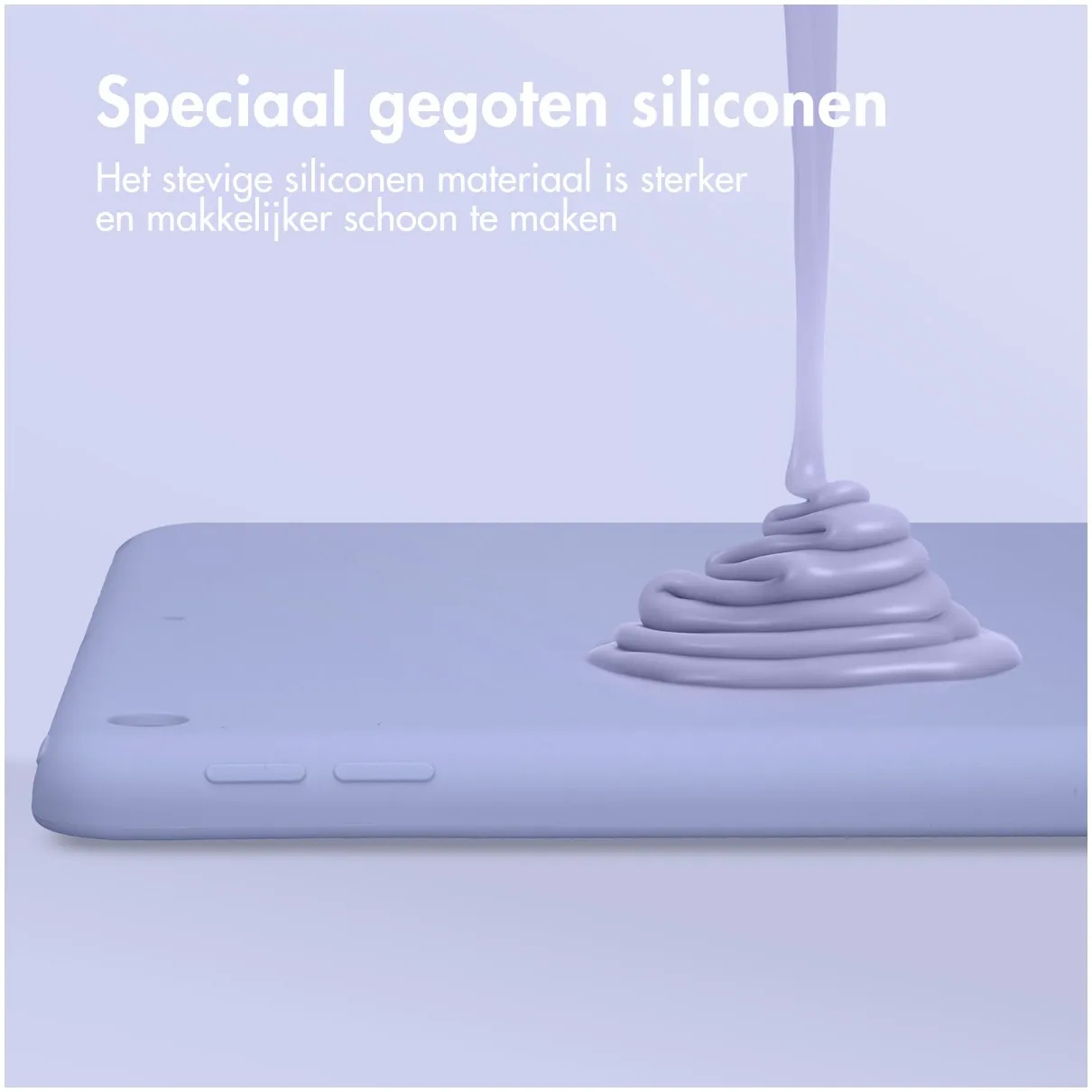 Accezz Liquid Silicone Backcover iPad 9 (2021) 10.2 inch/iPad 8 (2020) 10.2 inch/iPad 7 (2019) 10.2 inch Lila