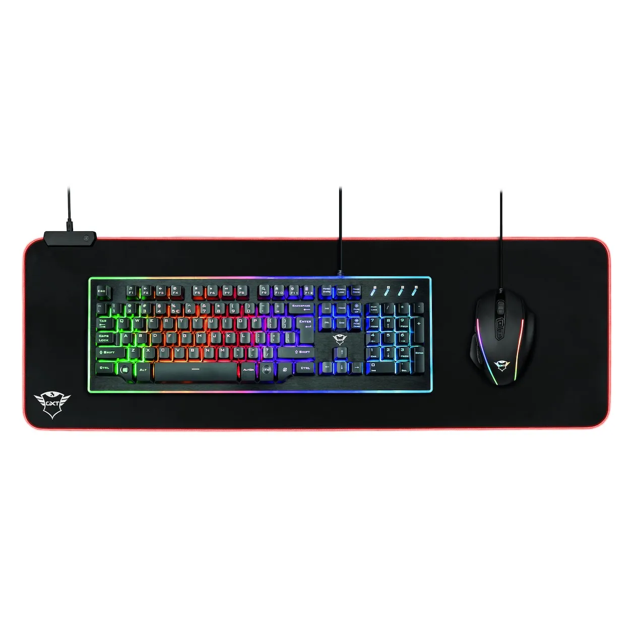 Trust GXT 764 Glide-Flex Muismat - Gaming - XXL - RGB - Illuminated Zwart