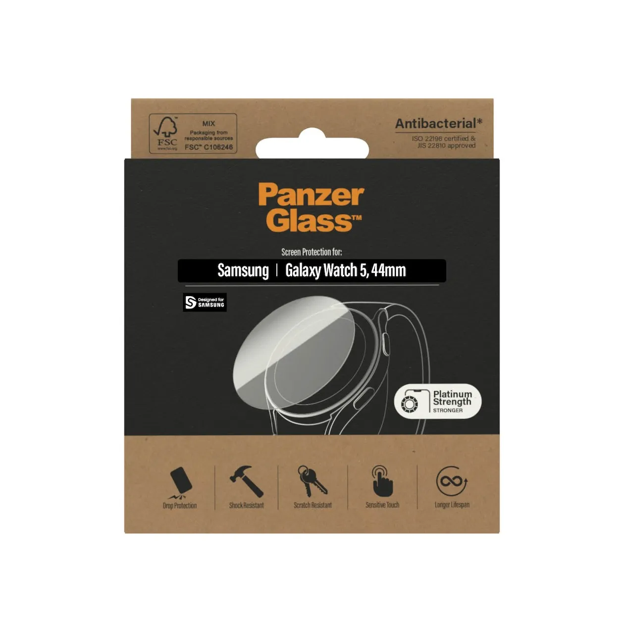 PanzerGlass Screenprotector voor Samsung Galaxy Watch 5 44 mm