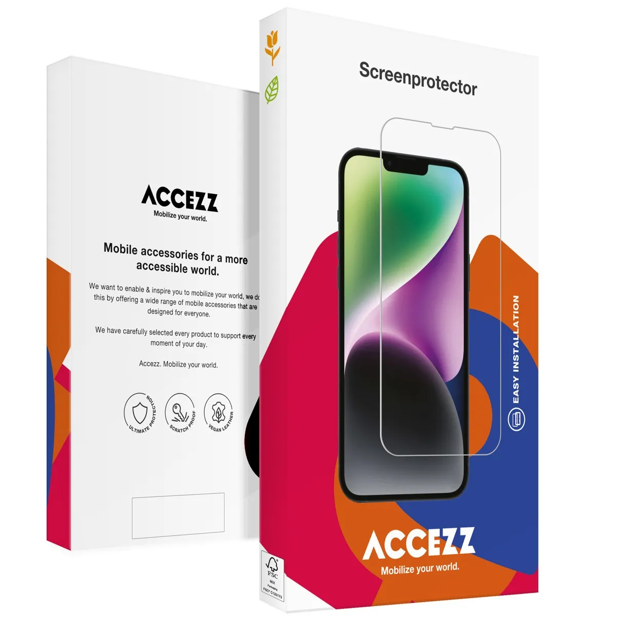 Accezz Gehard Glas Full Cover Screenprotector iPhone 15 Pro Max Transparant